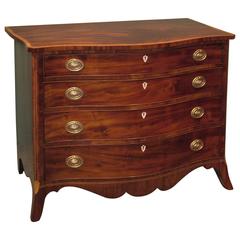 Mid-18th Century George III Period Mahogany Serpentine Chest of Drawers 4
