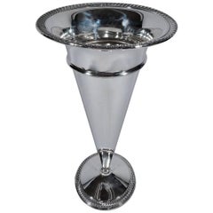 American Sterling Silver Trumpet Vase