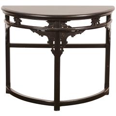 18th Century Chinese Demilune Table