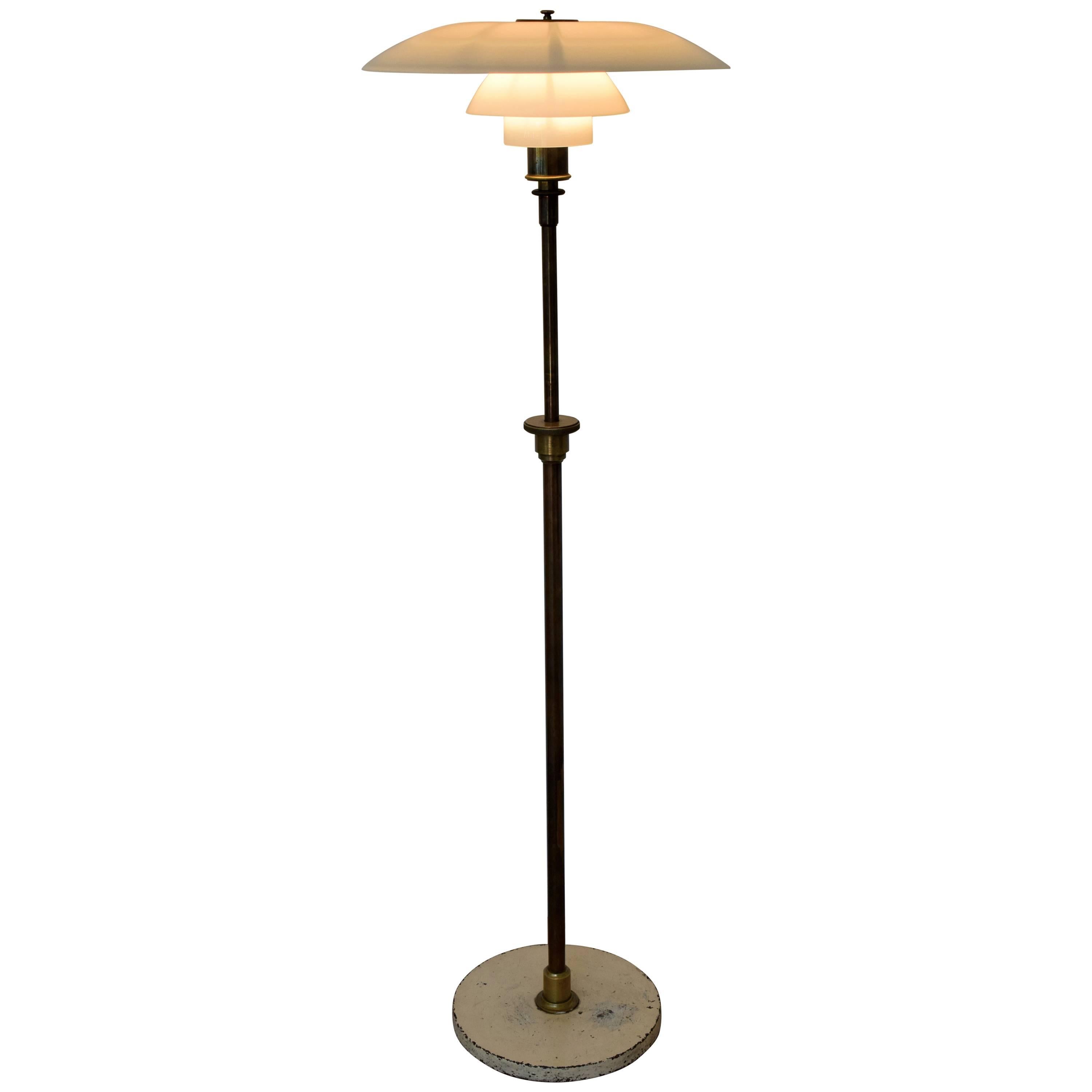 Poul Henningsen PH 5/3 brass Floor Lamp Very Rare  For Sale