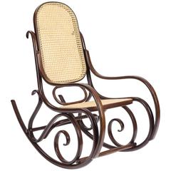 Schaukelstuhl Lounge Rocking Chair, Contemporary Rocking Chair in Solid Wood 12