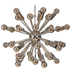 Mid-Century Style Chrome Sputnik Chandelier