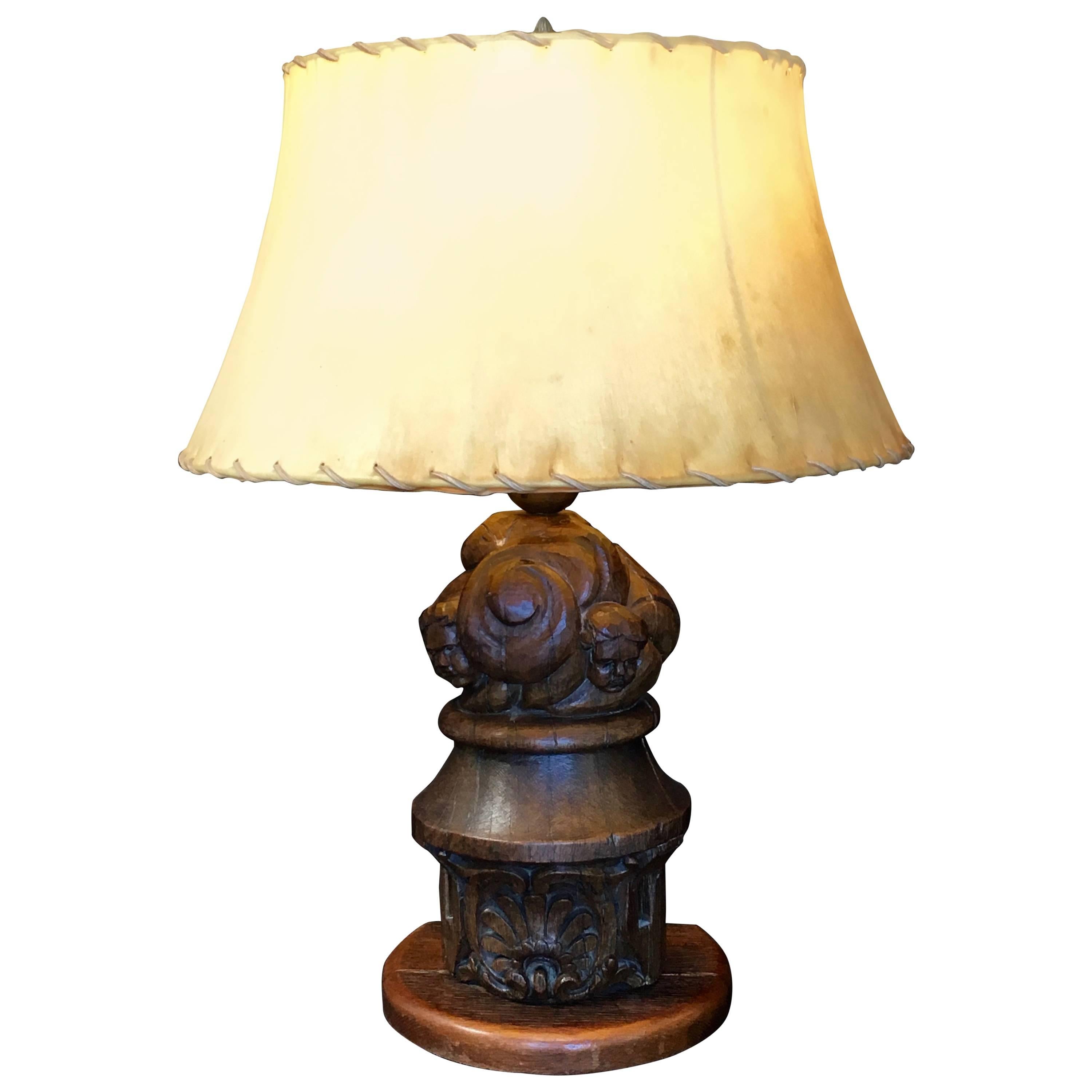 18th Century Architectural Element Lamp Conversion For Sale