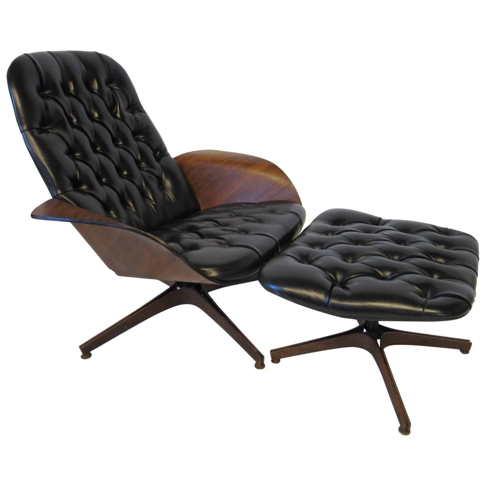 Plycraft "Mr. Chair" Lounge Chair and Ottoman by George Mulhauser