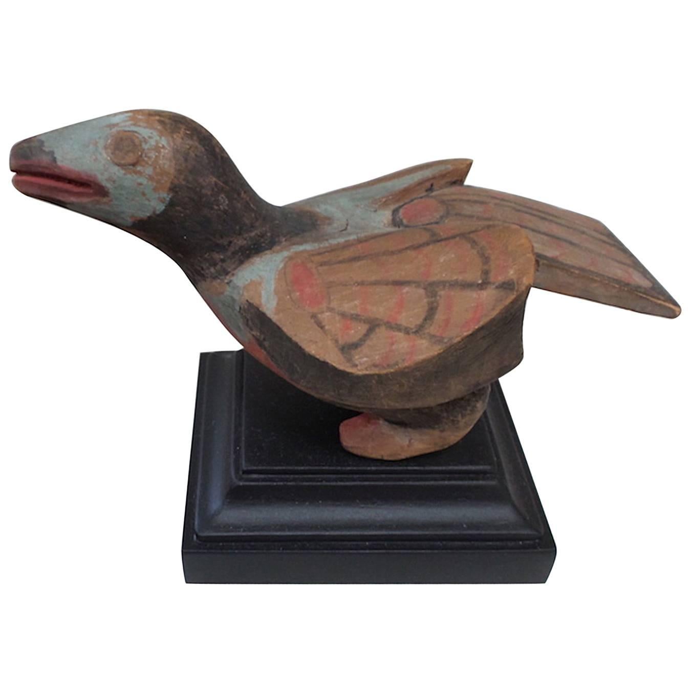 Vintage Northwest Coast Carving, Possibly a Raven Figure
