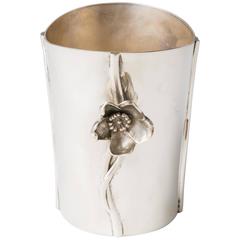 Christofle Silver Plate Anemone Wine Cooler