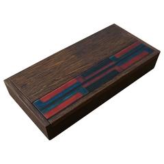 Wood and Cloisonné Enamel Box