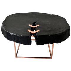 Character Coffee Table, Contemporary Modern, Wood and Copper 8