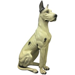 Italian Art Deco Ceramic Dog, circa 1930