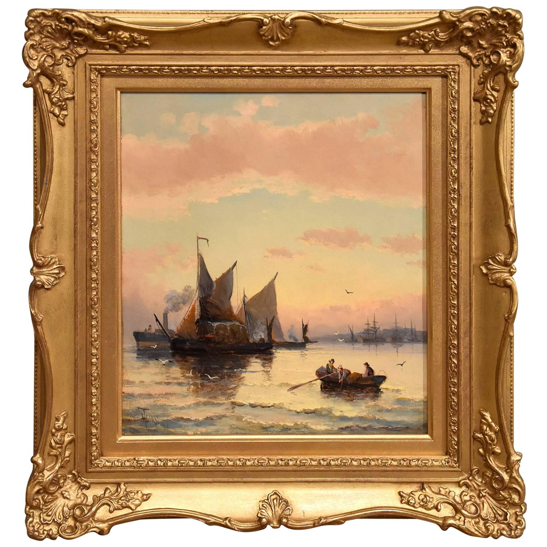 "Evening on the Thames" by William Thornley