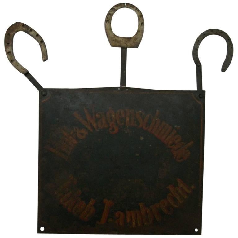 Late 19th Century Signboard of a Blacksmith