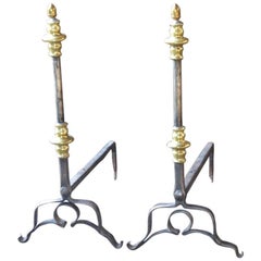 17th Century Dutch Firedogs or Andirons