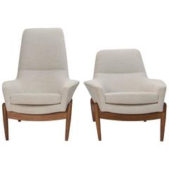 Bovenkamp Lounge Chairs Designed by Ib Kofod-Larsen