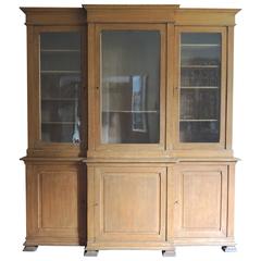 19th Century Belgian Oak Breakfront Bookcase 2