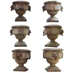 Beautiful Large Cast Iron Garden Vases, Probably French, circa 1820