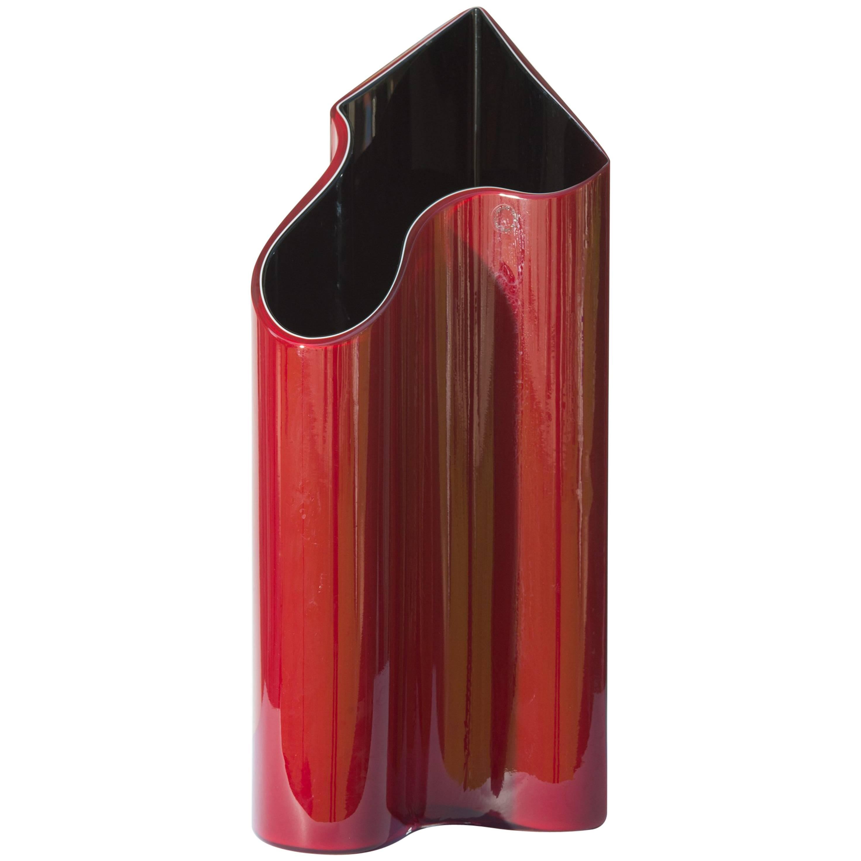 Vase italien en verre de Murano Modèle Kelo de Timo Sarpeneva pour Venini, Italie en vente