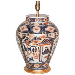 Antique An 18th Century Japanese Imari Vase Lamped, circa 1700