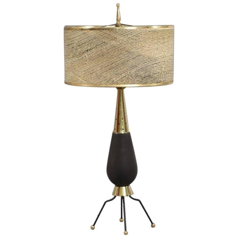 Amazing Table Lamp with Ceramic Base, USA, 1960