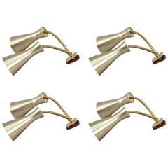 Four Double Arm Wall Sconce by J.T.Kalmar, Austria 7