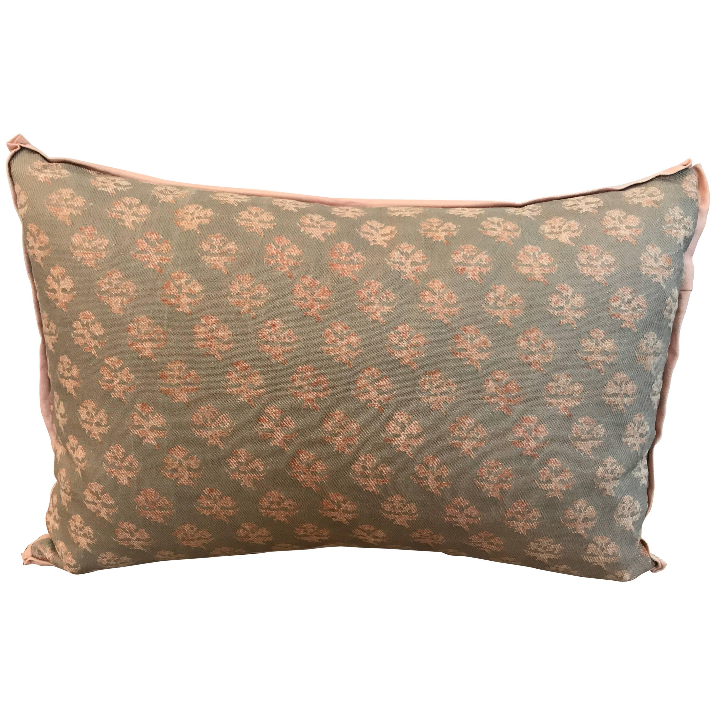 Antique Fortuny Fabric Pillow For Sale