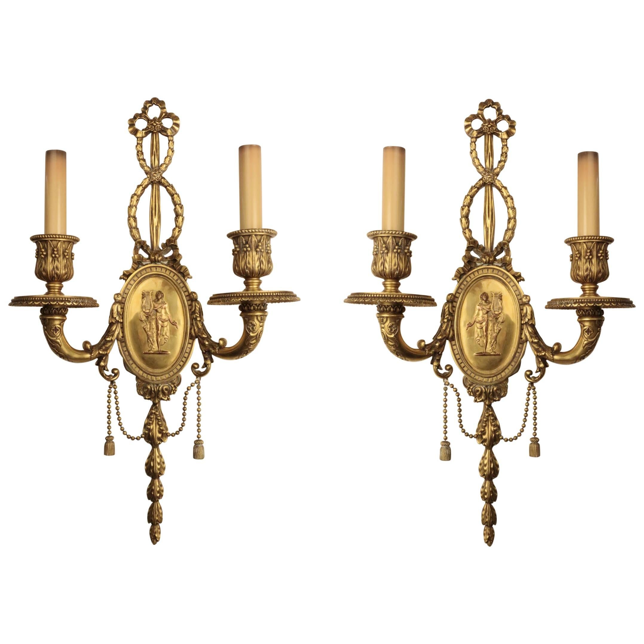 A Pair of E. F. Caldwell Two-Arm Wall Sconces