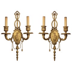 A Pair of E. F. Caldwell Two-Arm Wall Sconces