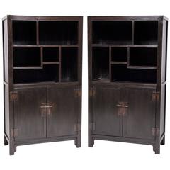 Pair of Chinese Collectors' Bookcases