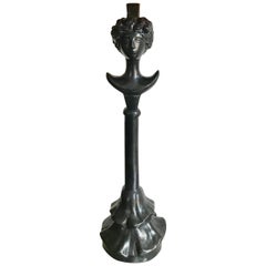 Lampe de table en bronze "Tete De Femme" d'Alberto Giacometti