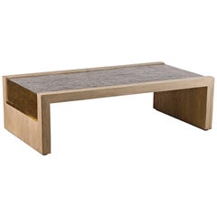 Paul Marra Rustic Modern Waterfall Cocktail Table