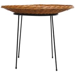 Vintage Artimeta Mid-Century Woven Rattan Storage Basket