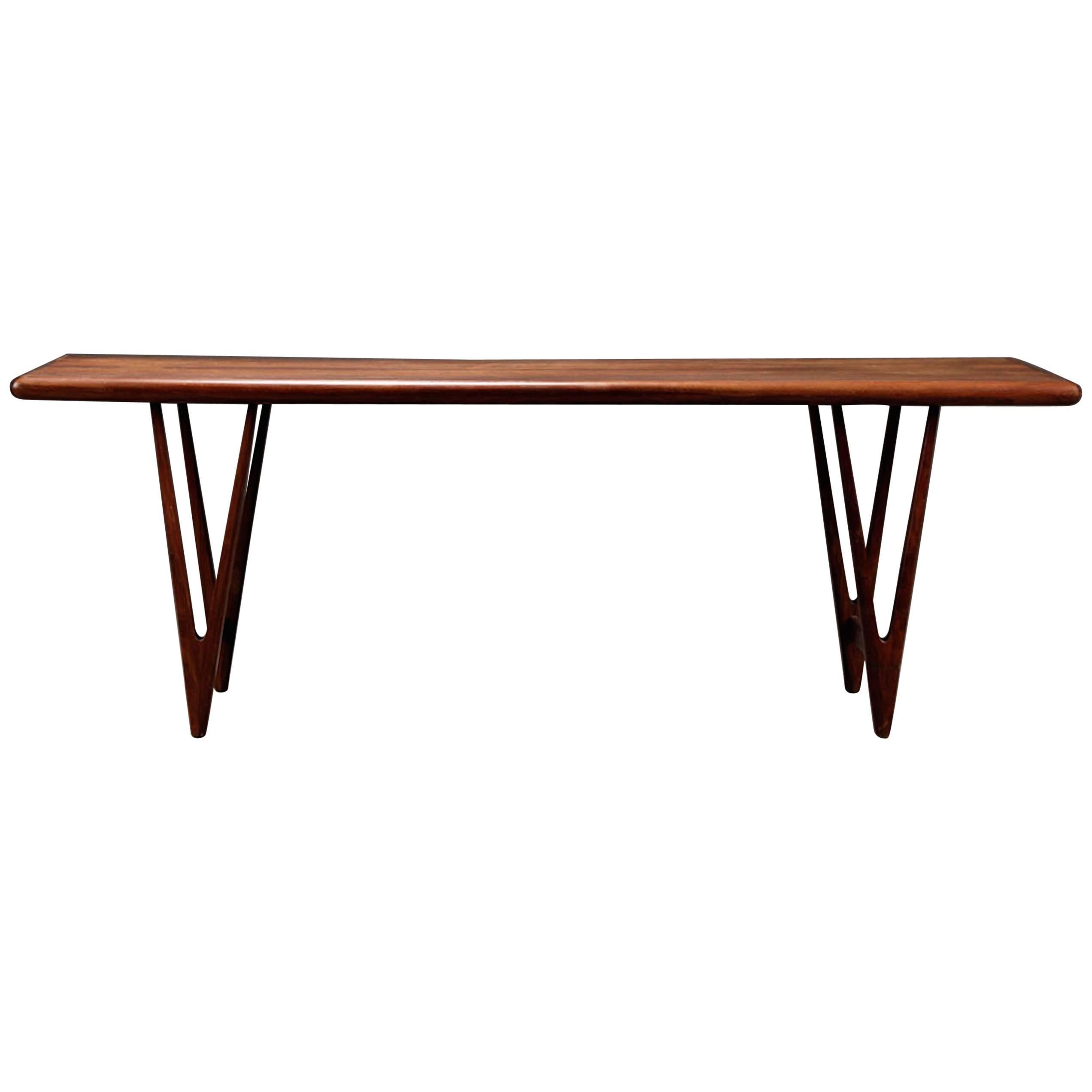 Large Danish Rosewood Coffee Table by E. W. Bach for Toften Møbelfabrik For Sale