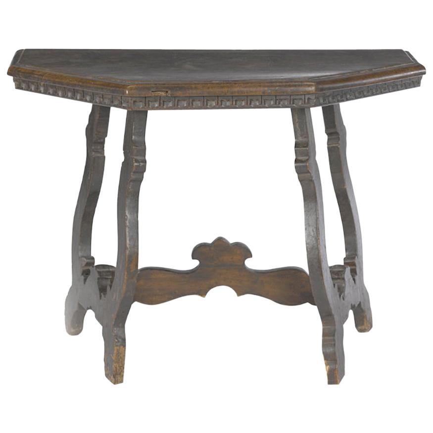 18th Century Spanish Renaissance Style Walnut Side Table