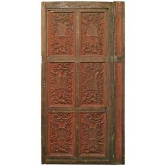 French 19th Century Louis XVI Painted Carved Decorative Door 5