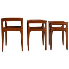 Danish Mid-Century Teak Nesting Tables from Heltborg Møbler for Domus Danica