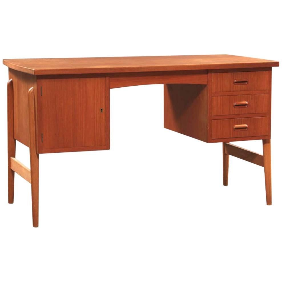 Danish Mid-Century Teak Desk from 1960s For Sale