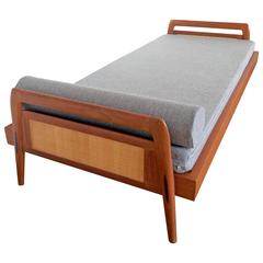 Mid-Century Danish Teak Daybed with new upholstery, 1960s