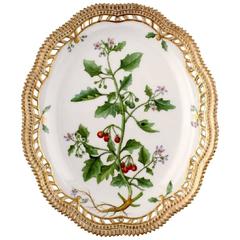 Royal Copenhagen Flora Danica Pierced Platter # 20/3537