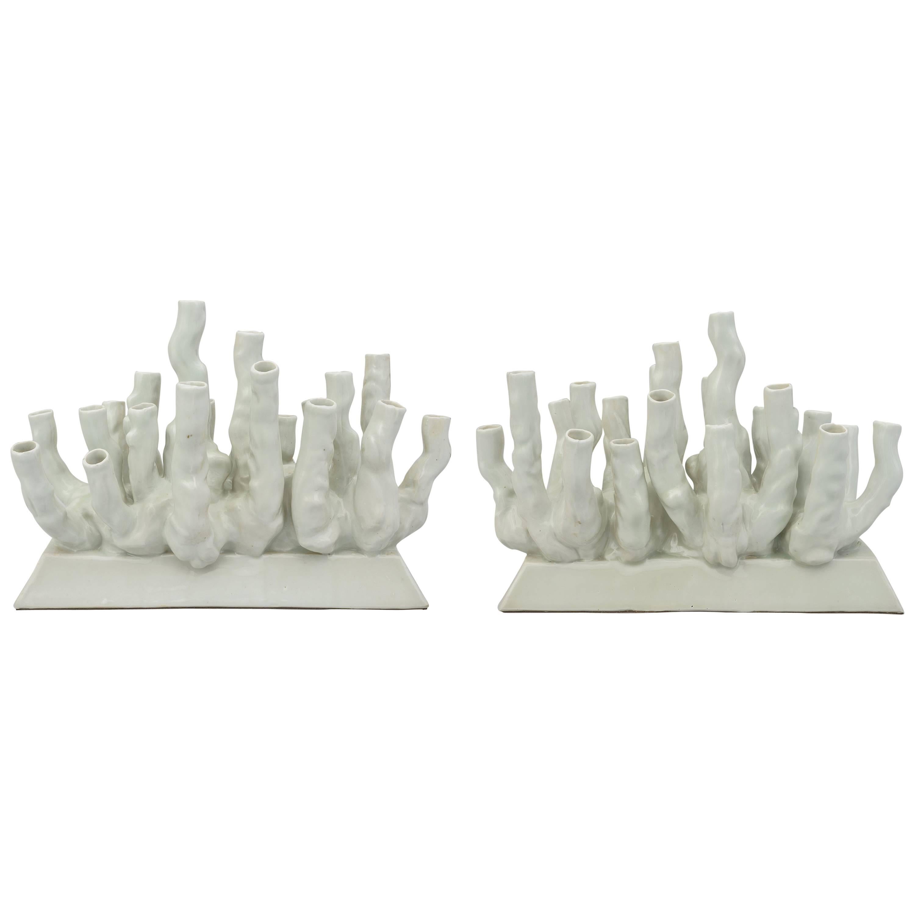 "Coral Reef"  Porcelain Vases or Sculpture or Lamp Bases