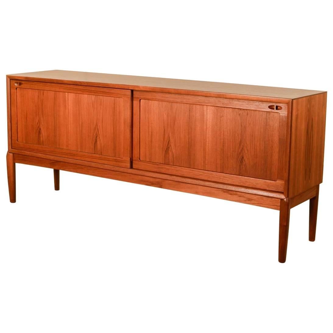 Mid-Century Danish Low Sideboard Credenza by H.W. Klein for Bramin
