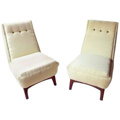 Pair of Rare Greaves & Thomas 1960s Lounge Chairs, Fully Reupholstered