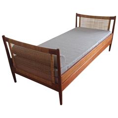 Antique Danish Mid-Century Teak Daybed by Børge Mogensen for Søborg Møbler, 1950s