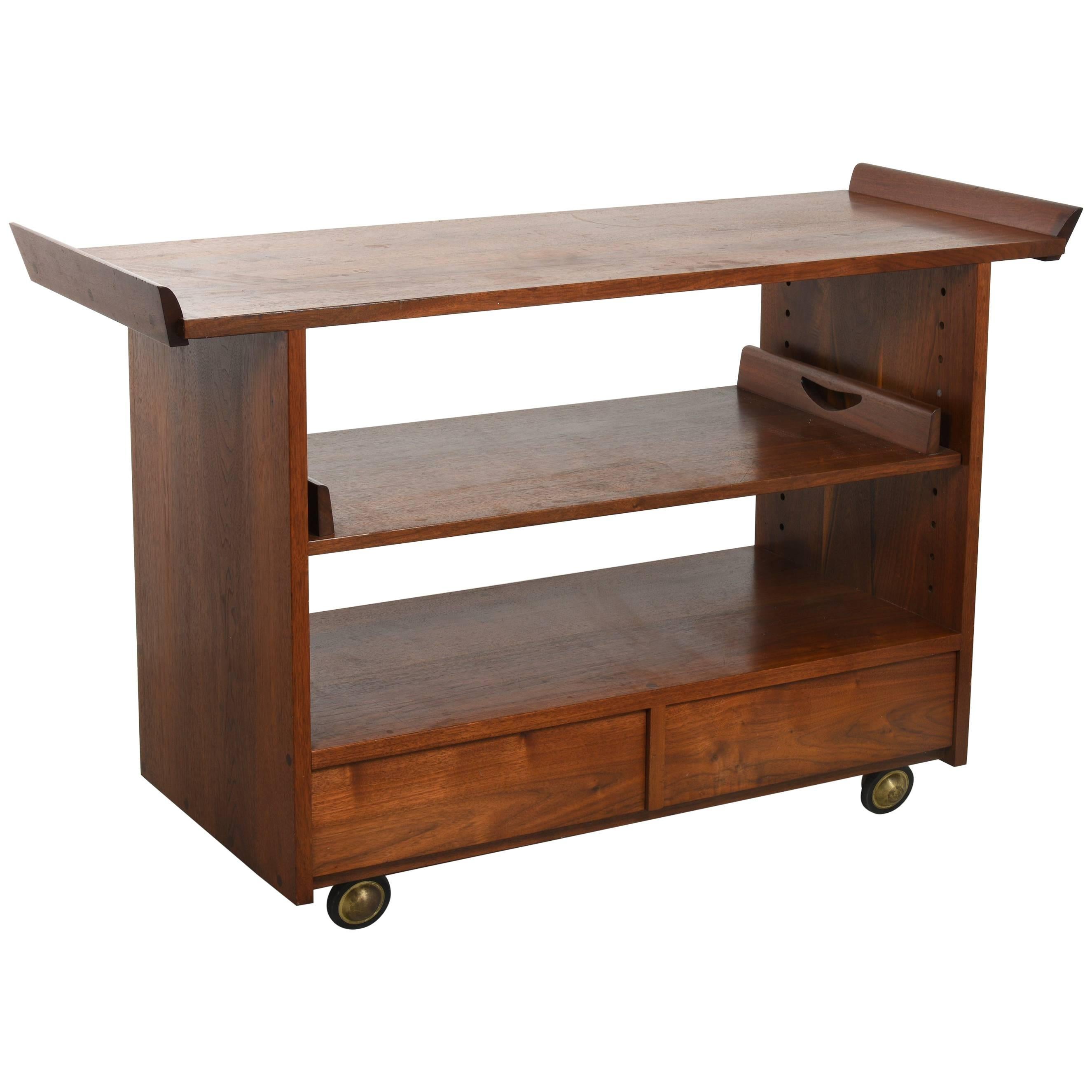 George Nakashima Tea or Bar Cart in Walnut, 1965