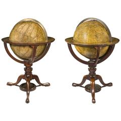 Pair of Early 19th Century English Terrestrial and Celestial Globes