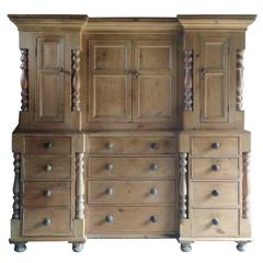 Antique Housekeepers Cupboard Pantry Solid Pine Victorian:: 19th Century
