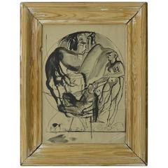 Ink and Wash by Peter William Ibbetson. English, circa 1940 6