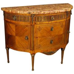 19th Century French Inlaid Demi Lune Dresser in Louis XVI Style 12