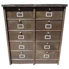 Antique Early 20th Century French Filing Cabinet