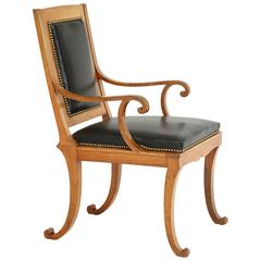 Rare German Fruitwood Klismos Chair, circa 1840s 6