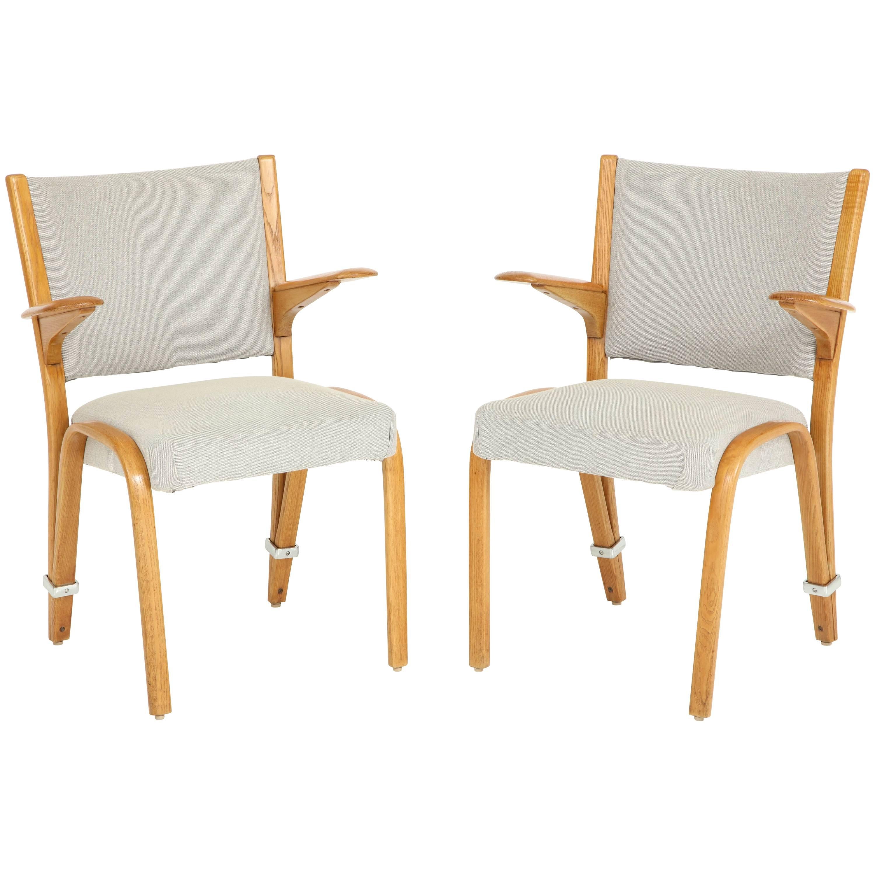 Rare Pair of 1950s Hugues Steiner Armchairs For Sale