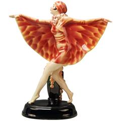 Goldscheider Vienna Lorenzl Dancing Butterfly Lady Captured Bird Nr. 5230 2